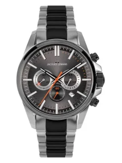 Jacques Lemans Herrenuhren-Liverpool Chrono grau 1-2119E