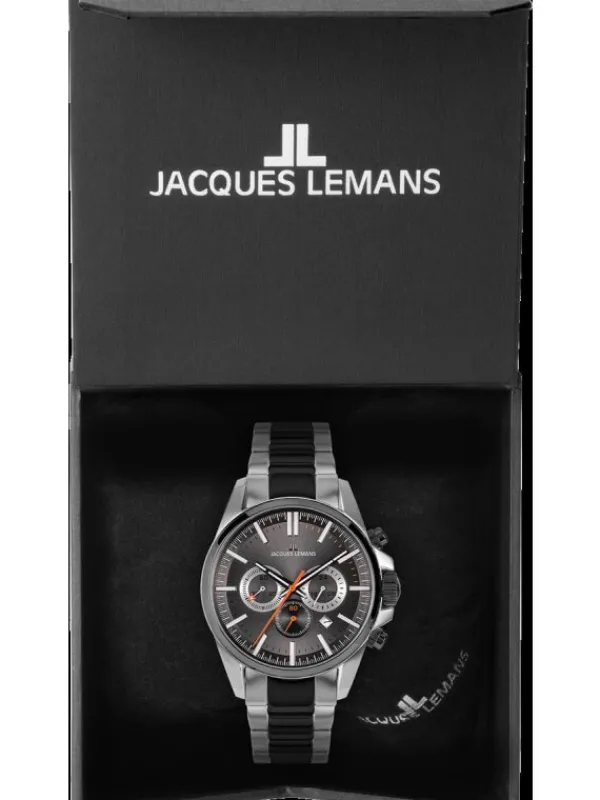 Jacques Lemans Herrenuhren-Liverpool Chrono grau 1-2119E