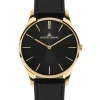 Jacques Lemans Damenuhren-London 30mm schw. goldf. 1-2123E