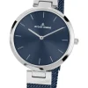 Jacques Lemans Damenuhren-Milano 34 blaues Band 1-2110G