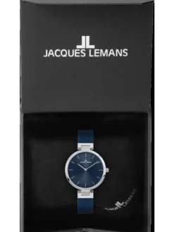 Jacques Lemans Damenuhren-Milano 34 blaues Band 1-2110G