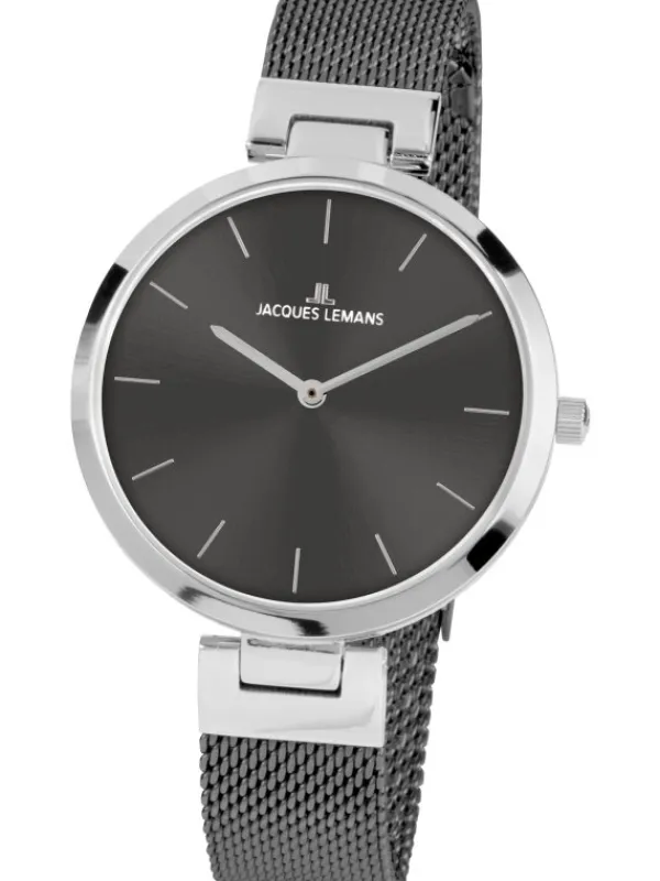 Jacques Lemans Damenuhren-Milano 34 graues Band 1-2110F