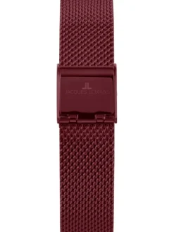 Jacques Lemans Damenuhren-Milano 34 rotes Band 1-2110I