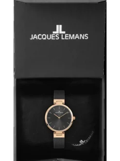 Jacques Lemans Damenuhren-Milano 34mm grau roség. 1-2110J