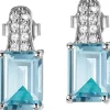 Jacques Lemans Ohrschmuck-Ohrstecker Topas Blau Baguette SE-O114C