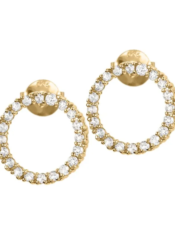 Jacques Lemans Ohrschmuck-Ohrstecker Topas Ring goldf. SE-O121E