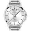 Jacques Lemans Herrenuhren-Sydney 42mm silberf. Stahlarmband 1-1540E