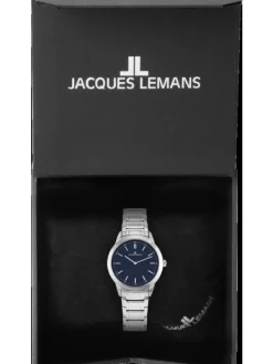 Jacques Lemans Damenuhren-Sydney 30mm Blau 1-2097C