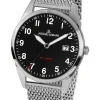 Jacques Lemans Herrenuhren-Vienna 40mm Milanaise schw. 1-2002H