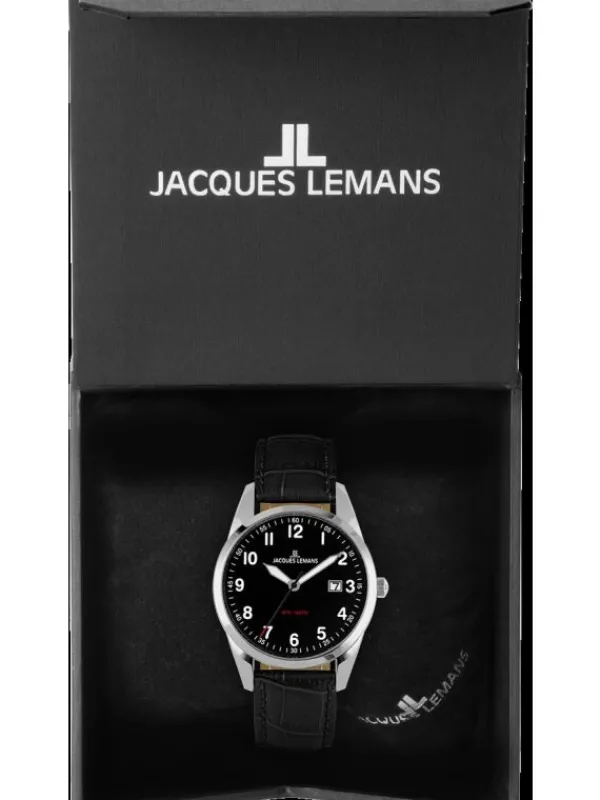 Jacques Lemans Herrenuhren-Vienna 40mm schw. 1-2002A