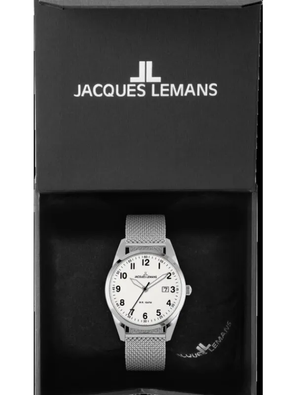 Jacques Lemans Herrenuhren-Vienna 40mm Milanaise 1-2002I