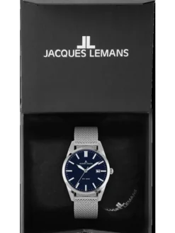 Jacques Lemans Herrenuhren-Vienna 40mm Blau 1-2002M