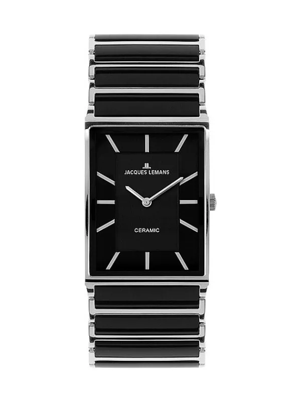 Jacques Lemans Damenuhren-York Ceramic schwarz 20mm 1-1651A