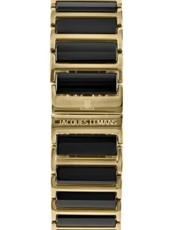 Jacques Lemans Damenuhren-York Ceramic schwarz/goldf. 24mm 1-1594D