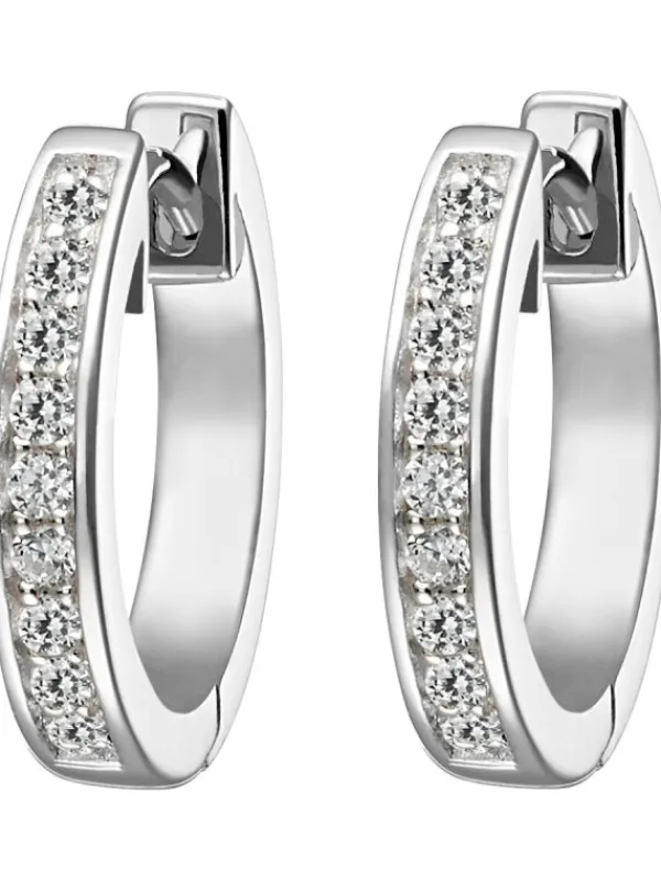 JETTE Ohrschmuck-ENDLESS Creolen Silber Zirkonia S.87485251NL