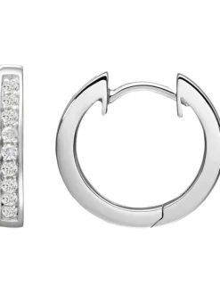 JETTE Ohrschmuck-ENDLESS Creolen Silber Zirkonia S.87485251NL