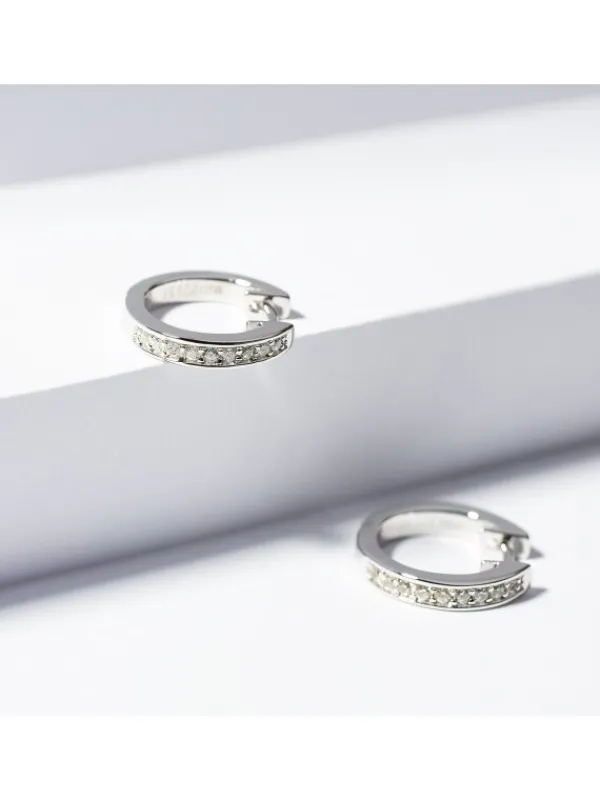 JETTE Ohrschmuck-ENDLESS Creolen Silber Zirkonia S.87485251NL