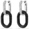 JETTE Ohrschmuck-LIQUID Creolen Silber schwarz S.88595327NL