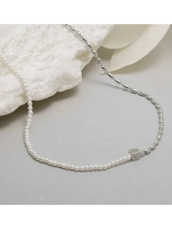 JETTE Halsketten + Collier-NUGGET PEARL Halskette Silber S.88854578NL
