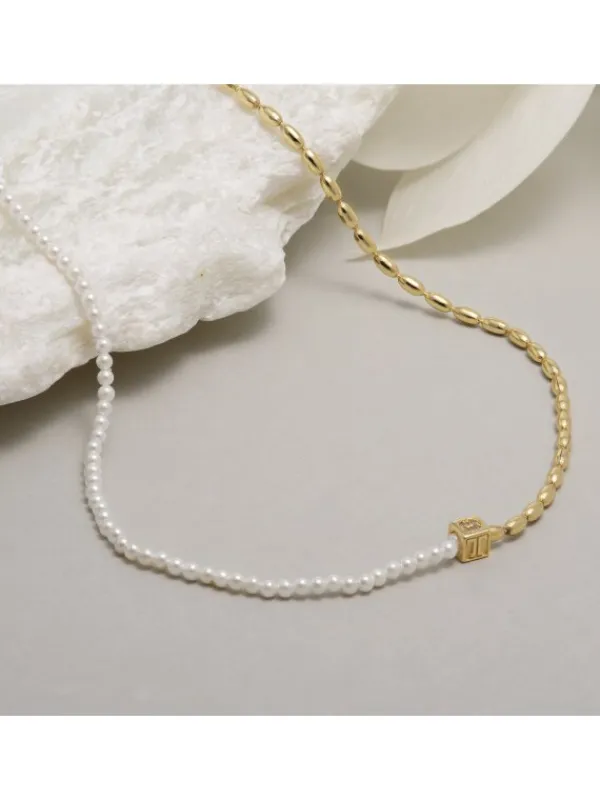 JETTE Halsketten + Collier-NUGGET PEARL Halskette Perle goldf. S.88854586NL