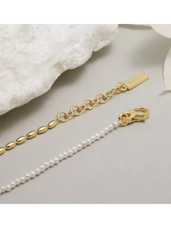 JETTE Halsketten + Collier-NUGGET PEARL Halskette Perle goldf. S.88854586NL