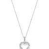 JETTE Halsketten + Collier-SWING HEART Halskette Silber Zirkonia S.88336054NL