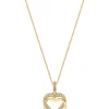 JETTE Halsketten + Collier-SWING HEART Halskette Silber Zirkonia goldf. S.88336071NL