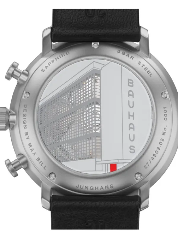 JUNGHANS Herrenuhren-max bill Chronoscope Bauhaus 27/4303.02