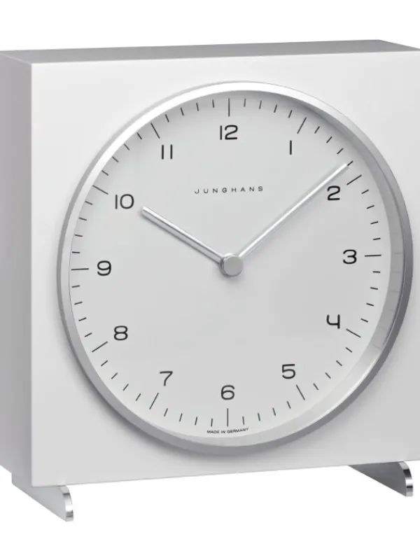 JUNGHANS Wecker + Co.-max bill Tischuhr weiß 383/2200