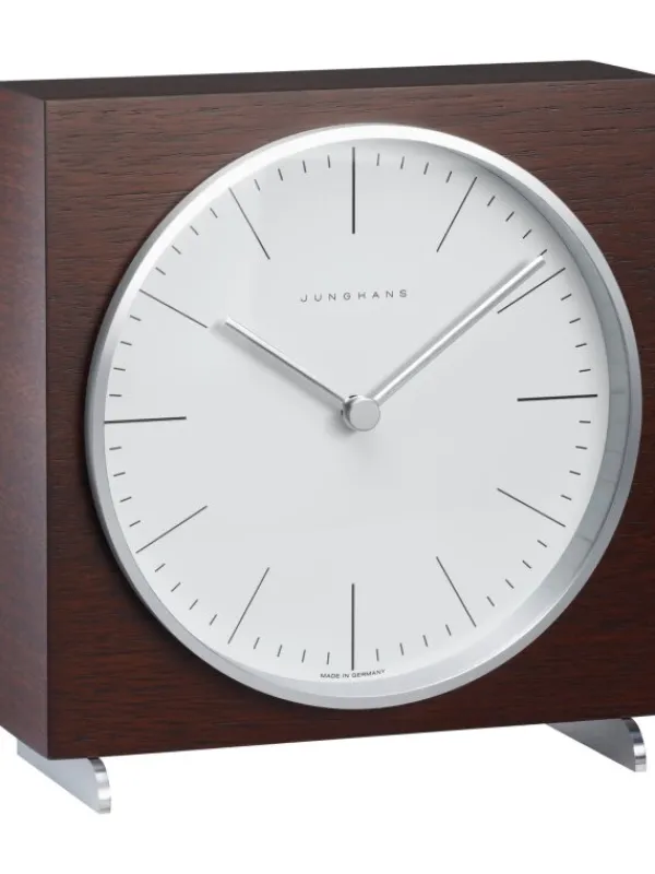 JUNGHANS Wecker + Co.-max bill Tischuhr braun 383/2201