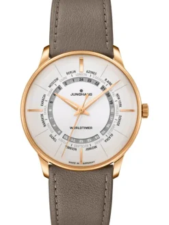 JUNGHANS Herrenuhren-Meister Worldtimer weiß roségoldf. 27/5012.01
