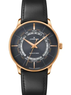 JUNGHANS Herrenuhren-Meister Worldtimer Anthrazit 27/5013.01