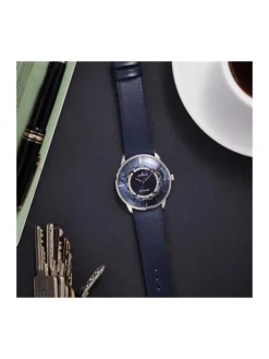 JUNGHANS Herrenuhren-Meister Worldtimer Saphir Stahl/blau 027/3010.02