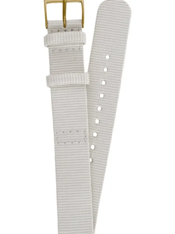 JUNGHANS Uhrenarmbänder | Zubehör-Textilband aus PET-Material hellgrau 18 mm 42050-6830