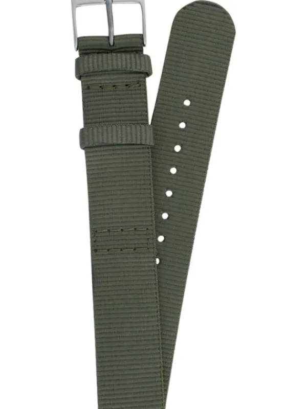 JUNGHANS Uhrenarmbänder | Zubehör-Textilband aus PET-Material oliv 17 mm 42050-6833