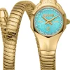 Just Cavalli Damenuhren-Fiore goldf. Türkis JC1L354M0035