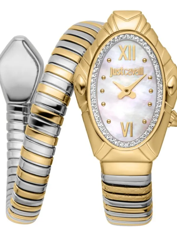 Just Cavalli Damenuhren-Lirica bicolor Perlmutt JC1L357M0055