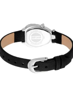 Just Cavalli Damenuhren-Perla silberf. Leder schwarz JC1L366L0015