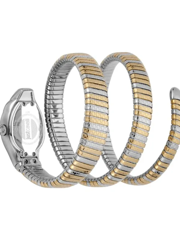 Just Cavalli Damenuhren-Signature Snake Doppelband bicolor JC1L168M0075