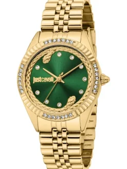 Just Cavalli Damenuhren-Vittoria Set goldf. Grün JC1L361M0065