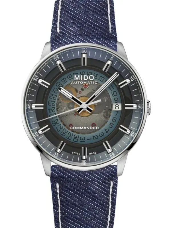 MIDO Herrenuhren-COMMANDER Gradient blau M021.407.18.411.00