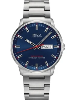 MIDO Herrenuhren-COMMANDER II Automatic Chronometer, blue, Stahlband M021.431.11.041.00