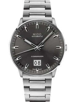 MIDO Herrenuhren-COMMANDER II Automatic Big Date, grey, Metallarmband M021.626.11.061.00