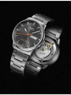 MIDO Herrenuhren-COMMANDER II Automatic Chronometer, grey, Stahlband M021.431.11.061.01