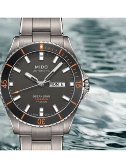 MIDO Herrenuhren-OCEAN STAR CAPTAIN Automatic Caliber 80 Titan M026.430.44.061.00