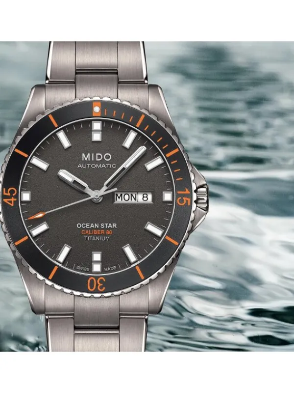 MIDO Herrenuhren-OCEAN STAR CAPTAIN Automatic Caliber 80 Titan M026.430.44.061.00