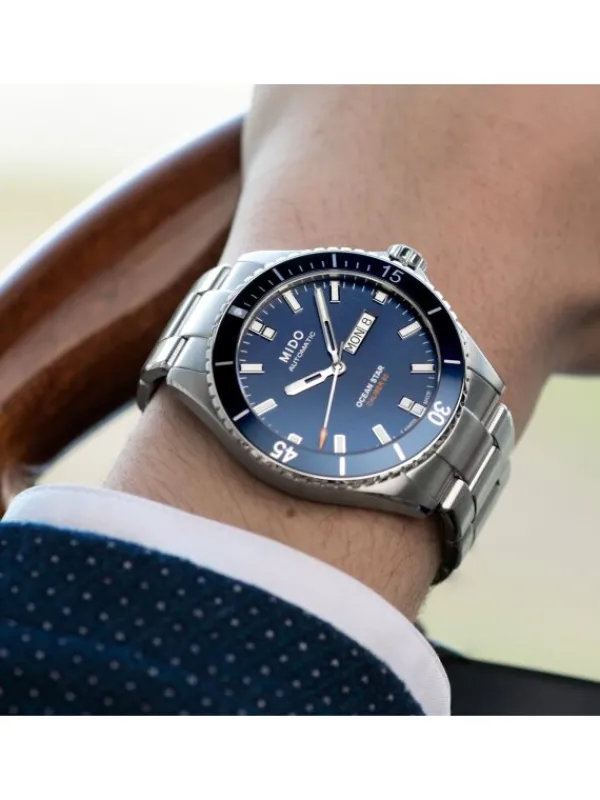 MIDO Herrenuhren-Ocean Star CAPTAIN Automatic Caliber 80, blue M026.430.11.041.00
