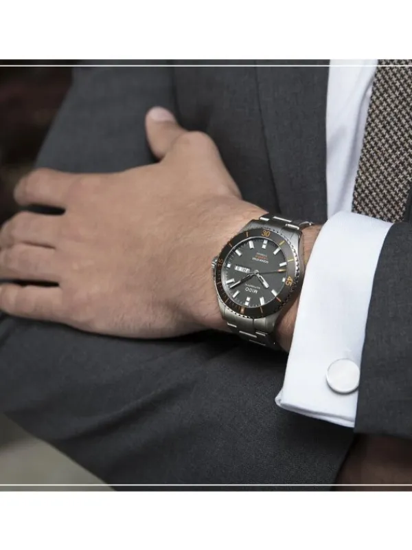 MIDO Herrenuhren-OCEAN STAR CAPTAIN Automatic Caliber 80 Titan M026.430.44.061.00