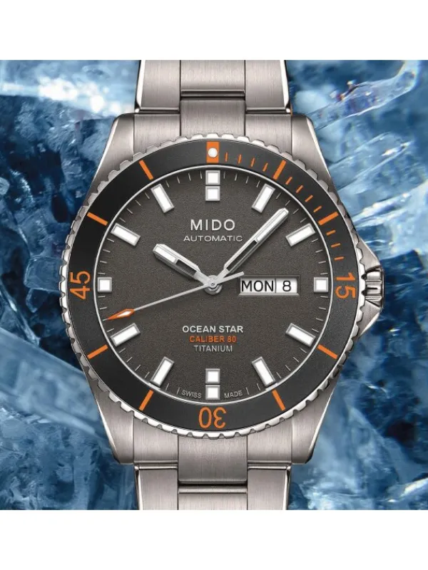 MIDO Herrenuhren-OCEAN STAR CAPTAIN Automatic Caliber 80 Titan M026.430.44.061.00