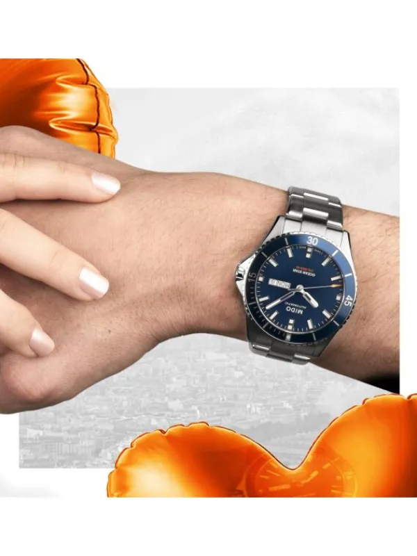 MIDO Herrenuhren-Ocean Star CAPTAIN Automatic Caliber 80, blue M026.430.11.041.00